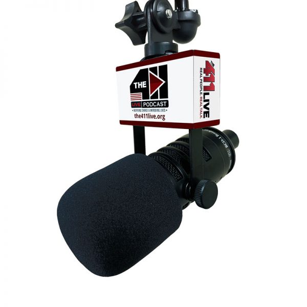 Studio mic flag on a MXL BCD-1 shock mount
