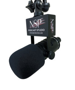 Studio mic flag on a MXL BCD-1 shock mount